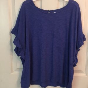 A blouse with ruffles on sleeve